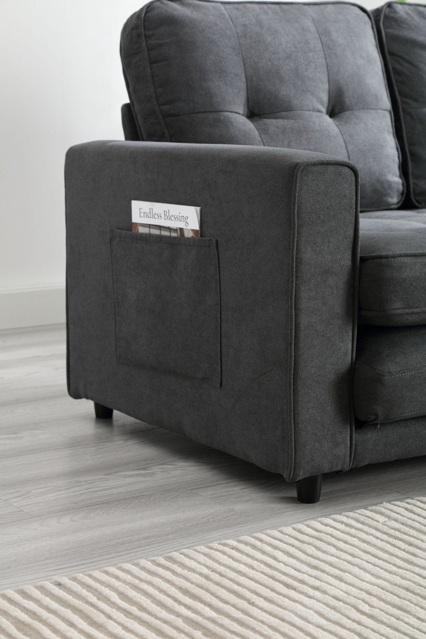 3 Fold Sofa, Convertible Futon Couch sleeper sofabed, Space saving loveseat (W1628118503) - Direct Wicker