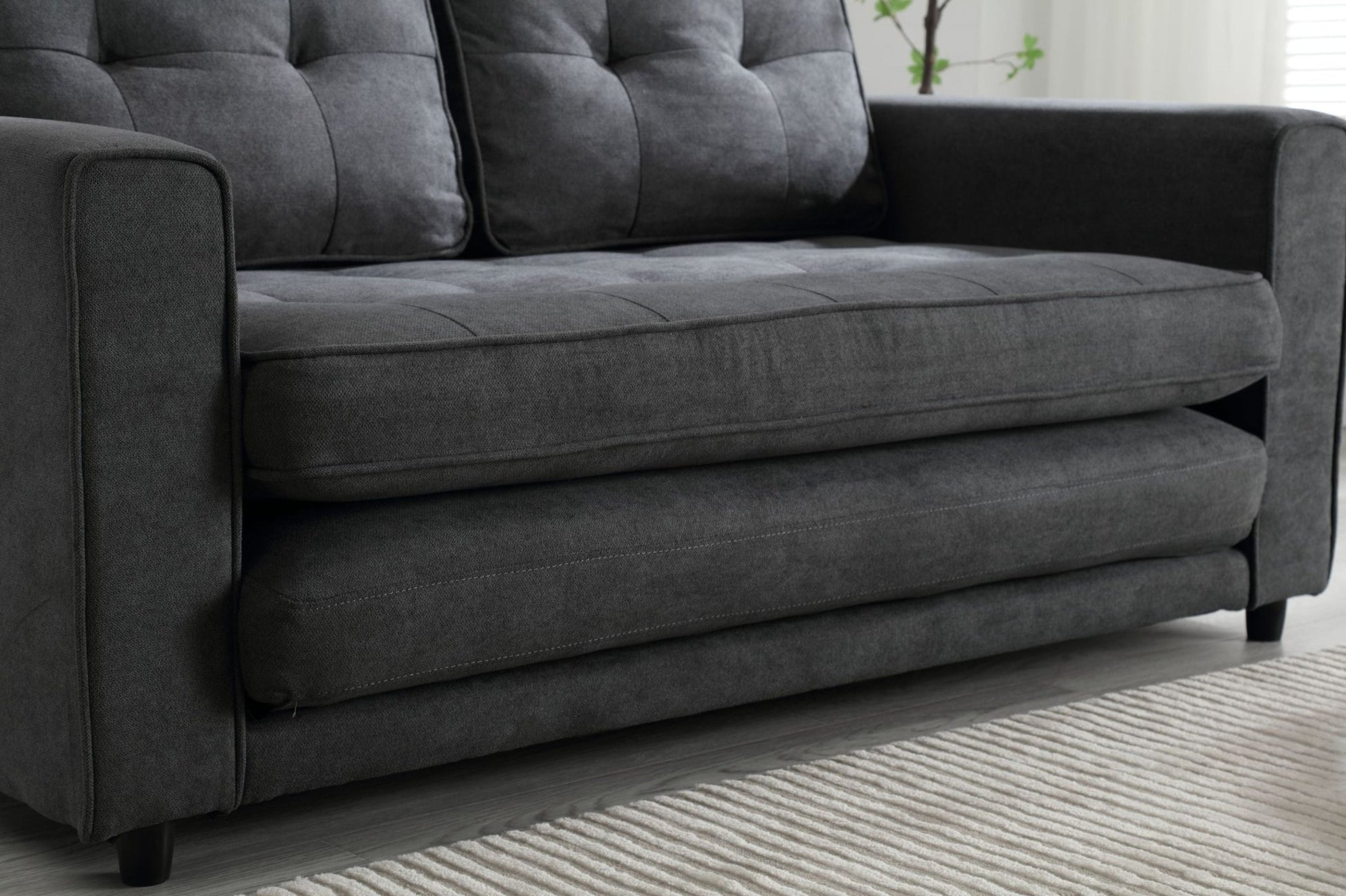3 Fold Sofa, Convertible Futon Couch sleeper sofabed, Space saving loveseat (W1628118503) - Direct Wicker