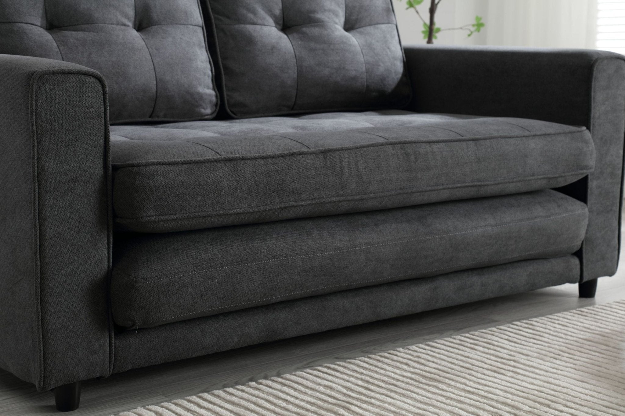 3 Fold Sofa, Convertible Futon Couch sleeper sofabed, Space saving loveseat (W1628118503) - Direct Wicker