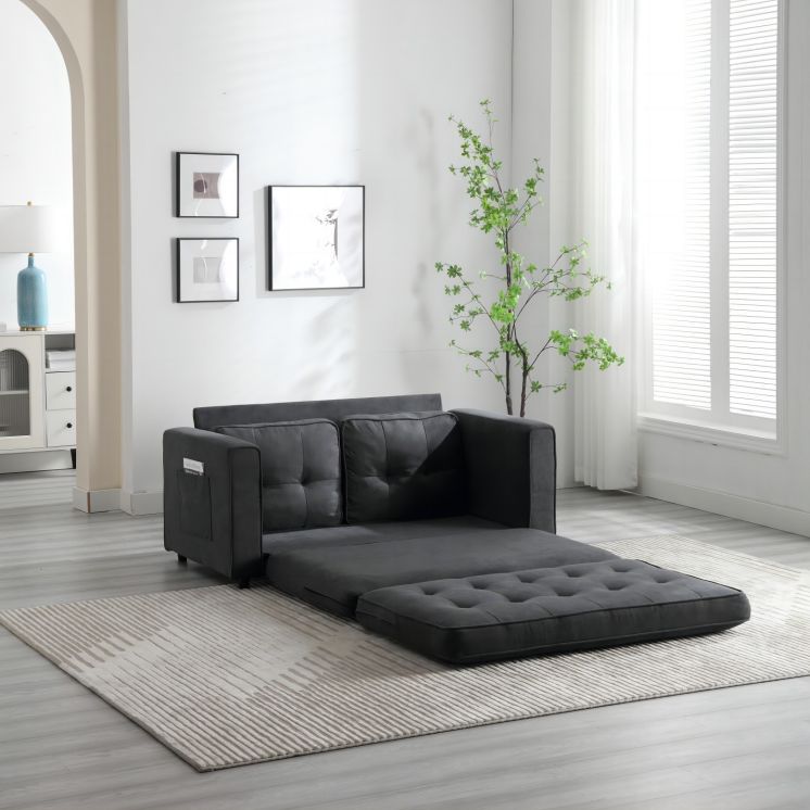 3 Fold Sofa, Convertible Futon Couch sleeper sofabed, Space saving loveseat (W1628118503) - Direct Wicker