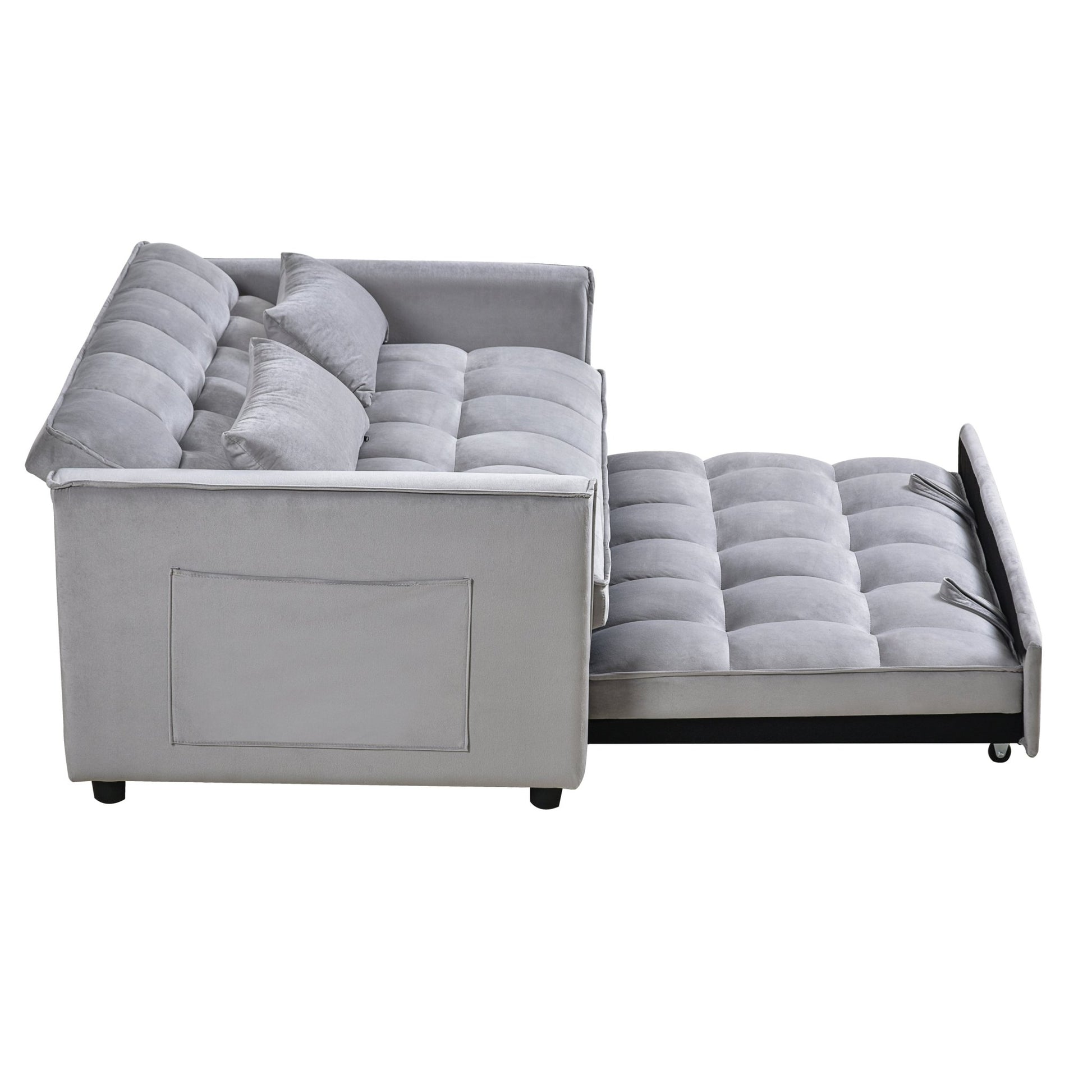 3 in 1 Convertible Sleeper Sofa Bed, Modern Pull Out Couch Bed (W2121P179225) - Direct Wicker