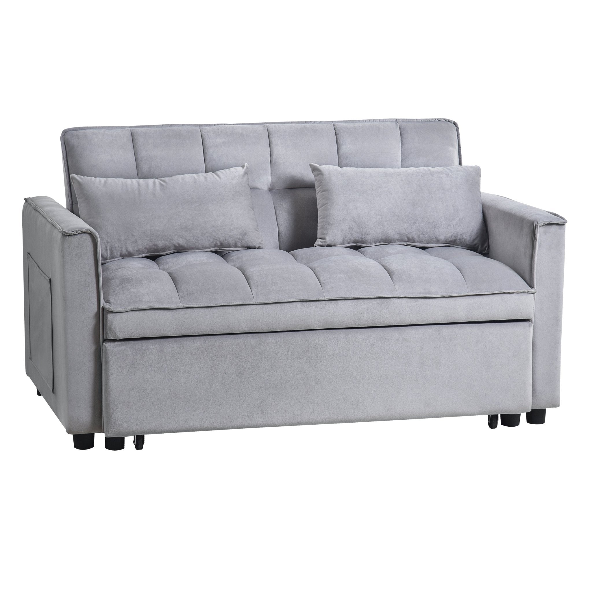 3 in 1 Convertible Sleeper Sofa Bed, Modern Pull Out Couch Bed (W2121P179225) - Direct Wicker