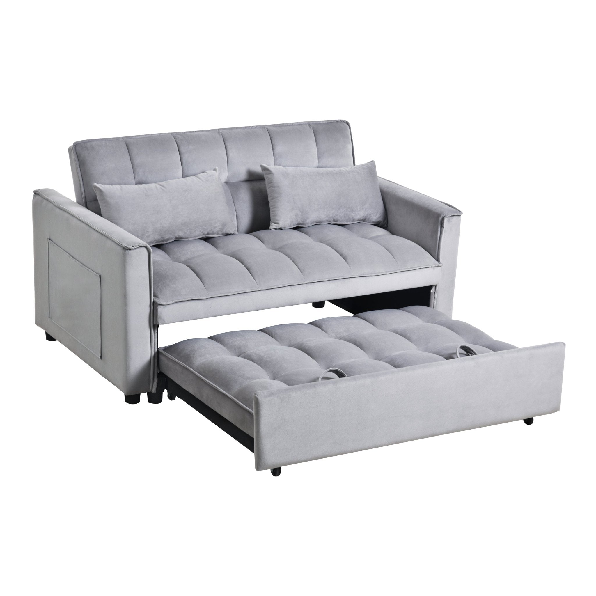 3 in 1 Convertible Sleeper Sofa Bed, Modern Pull Out Couch Bed (W2121P179225) - Direct Wicker