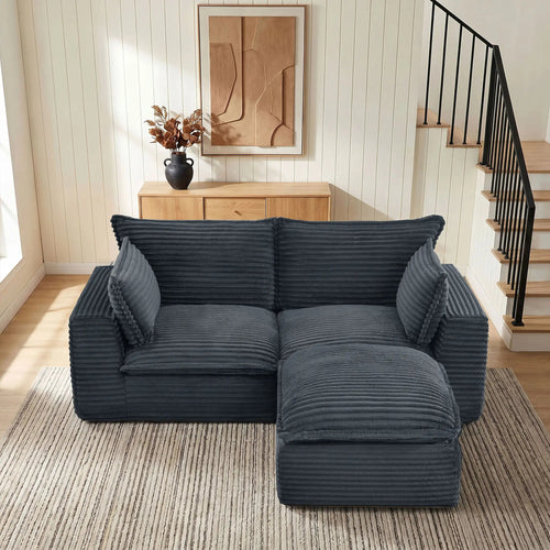 3 Pieces 2 - Seat Modular Sectional Sofa (PAS - 2637 - LS+RS+FT) - Direct Wicker