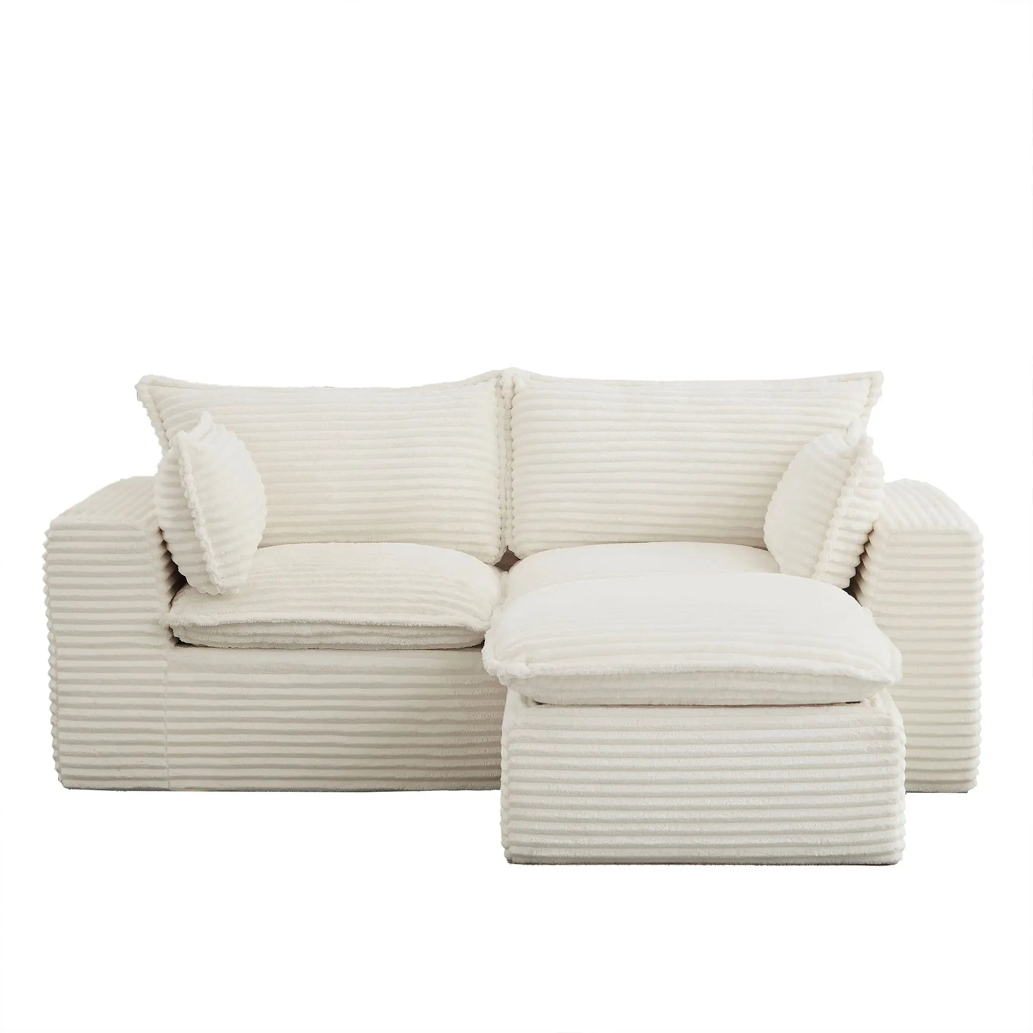 3 Pieces 2 - Seat Modular Sectional Sofa (PAS - 2637 - LS+RS+FT) - Direct Wicker
