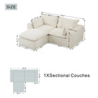 3 Pieces 2 - Seat Modular Sectional Sofa (PAS - 2637 - LS+RS+FT) - Direct Wicker