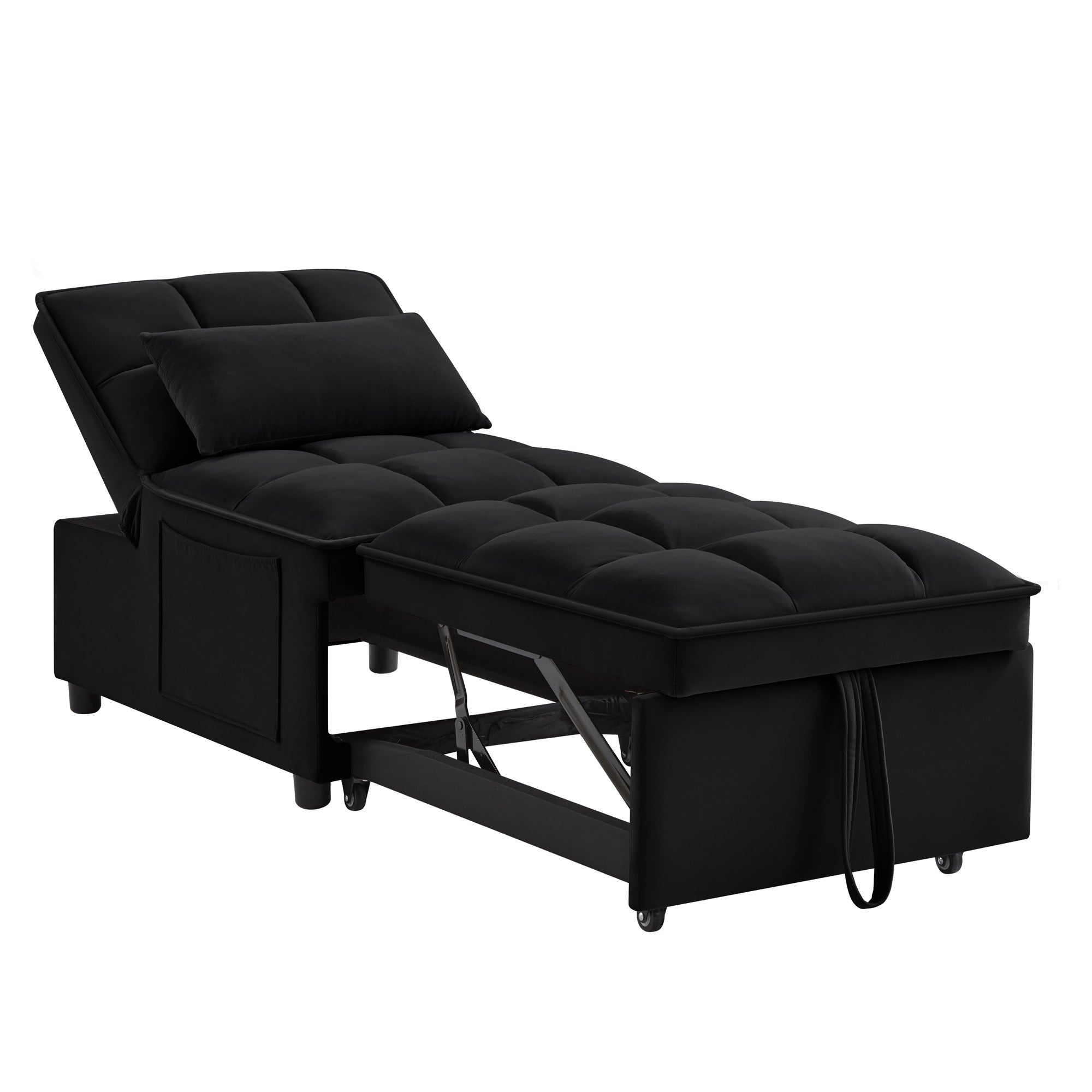 4 in1 Multi - Function Single Sofa Bed with Storage Pockets (W2186P163736) - Direct Wicker