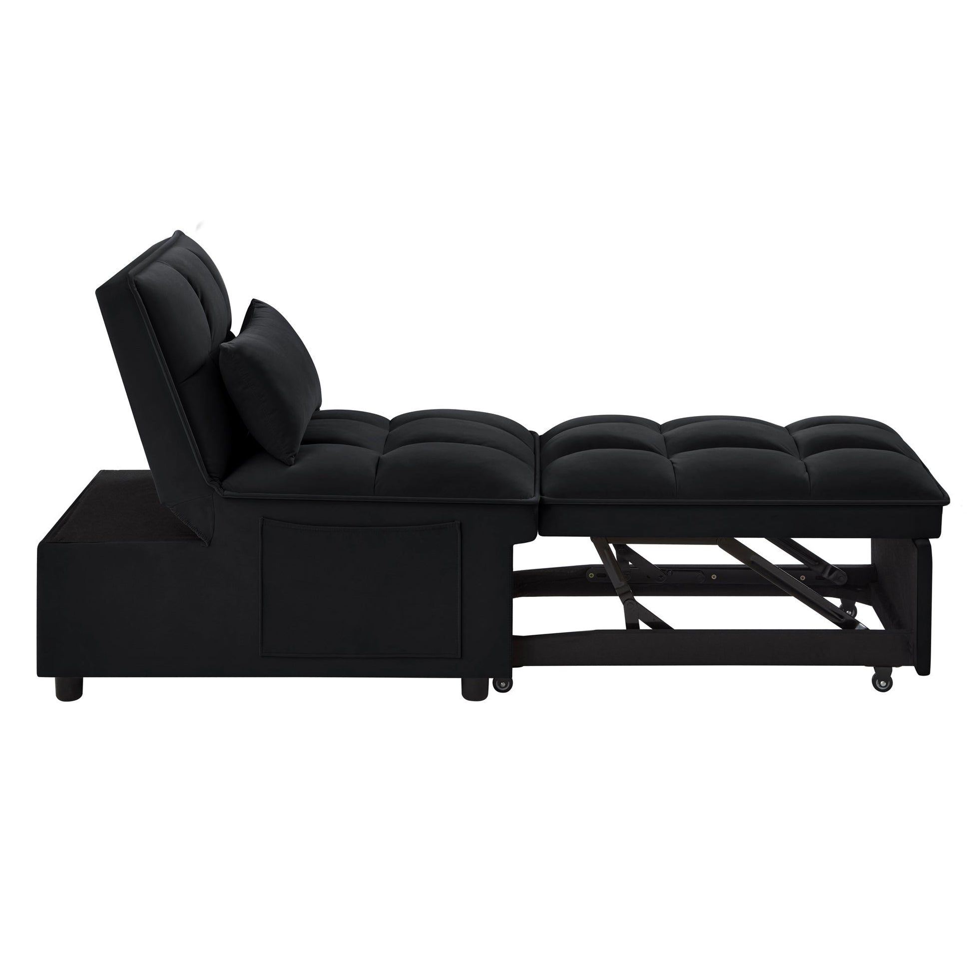 4 in1 Multi - Function Single Sofa Bed with Storage Pockets (W2186P163736) - Direct Wicker