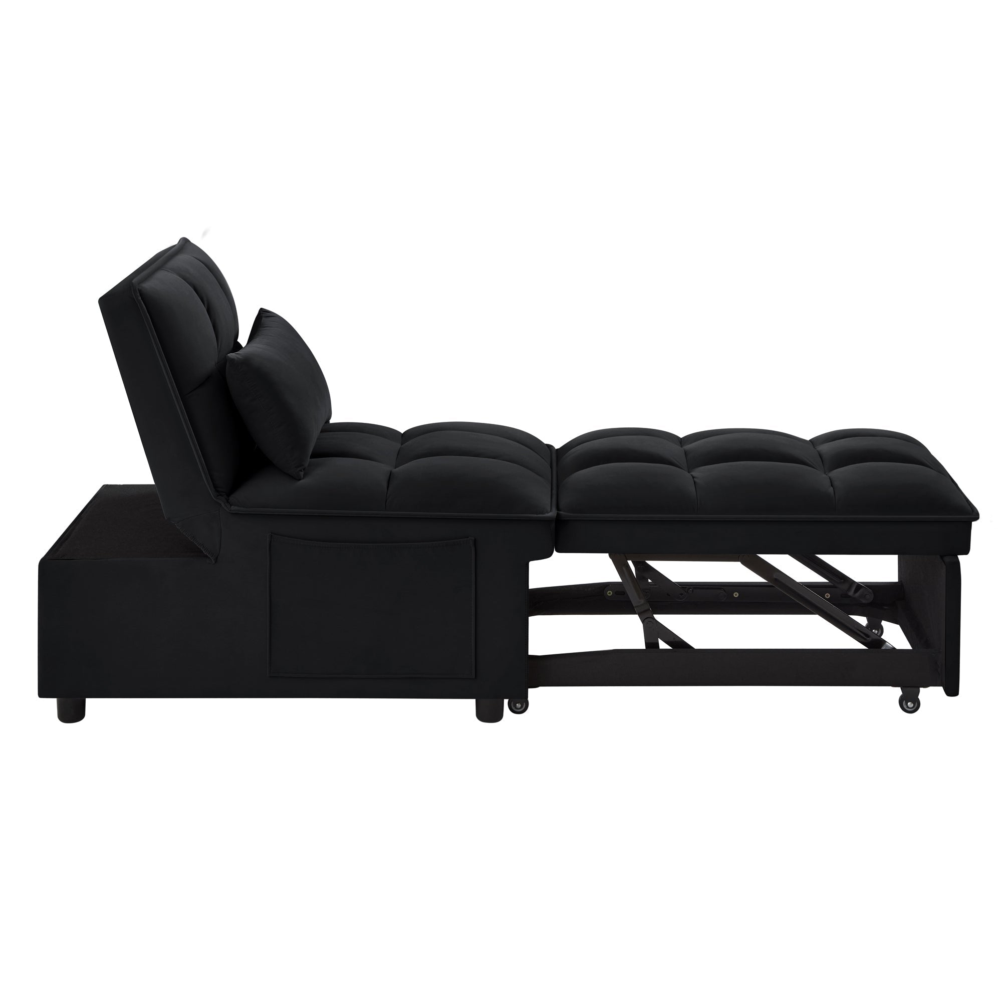 4 in1 Multi - Function Single Sofa Bed with Storage Pockets (W2186P163736) - Direct Wicker