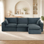 4 Pieces 3 - Seat Modular Sectional Sofa (PAS - 2637 - LS+MS+RS+FT) - Direct Wicker