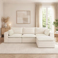 4 Pieces 3 - Seat Modular Sectional Sofa (PAS - 2637 - LS+MS+RS+FT) - Direct Wicker