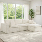 4 Pieces 3 - Seat Modular Sectional Sofa (PAS - 2637 - LS+MS+RS+FT) - Direct Wicker