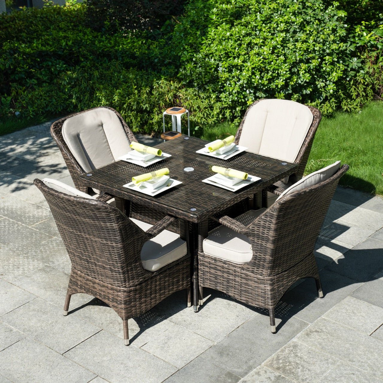 4 - Seat Cube Outdoor Dining Table (PAD - 1710 - Table) - Direct Wicker