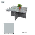 4 - Seat Cube Outdoor Dining Table (PAD - 3233B - Table) - Direct Wicker
