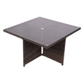 4 - Seat Cube Outdoor Dining Table (PAD - 3233B - Table) - Direct Wicker