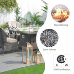 4-Seat Outdoor Fire Pit Set - Parma Chairs with Cube Fire Pit Table (PAG-1104+009) - Direct Wicker