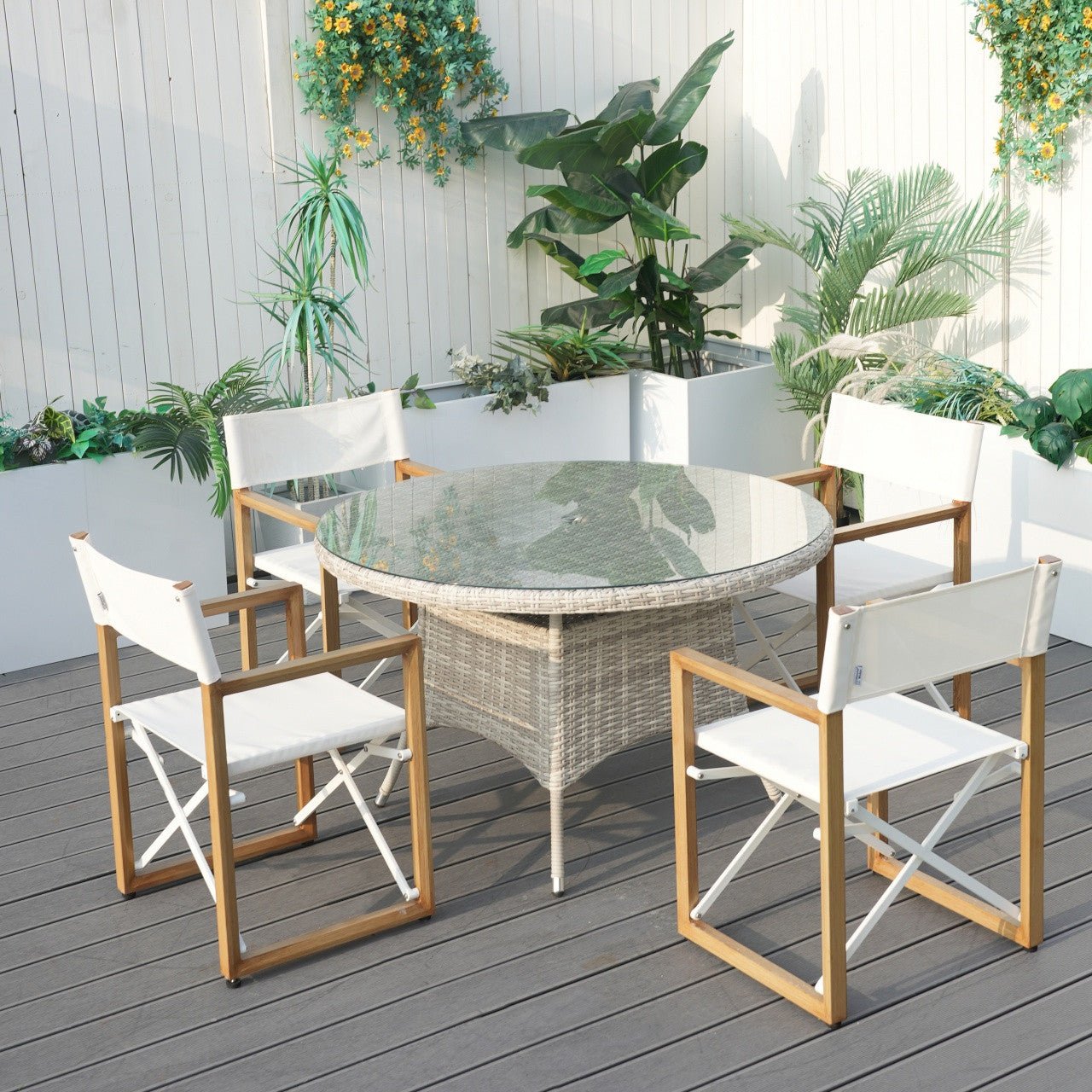 4 - Seat Round Outdoor Dining Table (PAD - 1709 - Table) - Direct Wicker