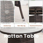 4-Seat Round Outdoor Dining Table (PAD-1709-Table) - Direct Wicker