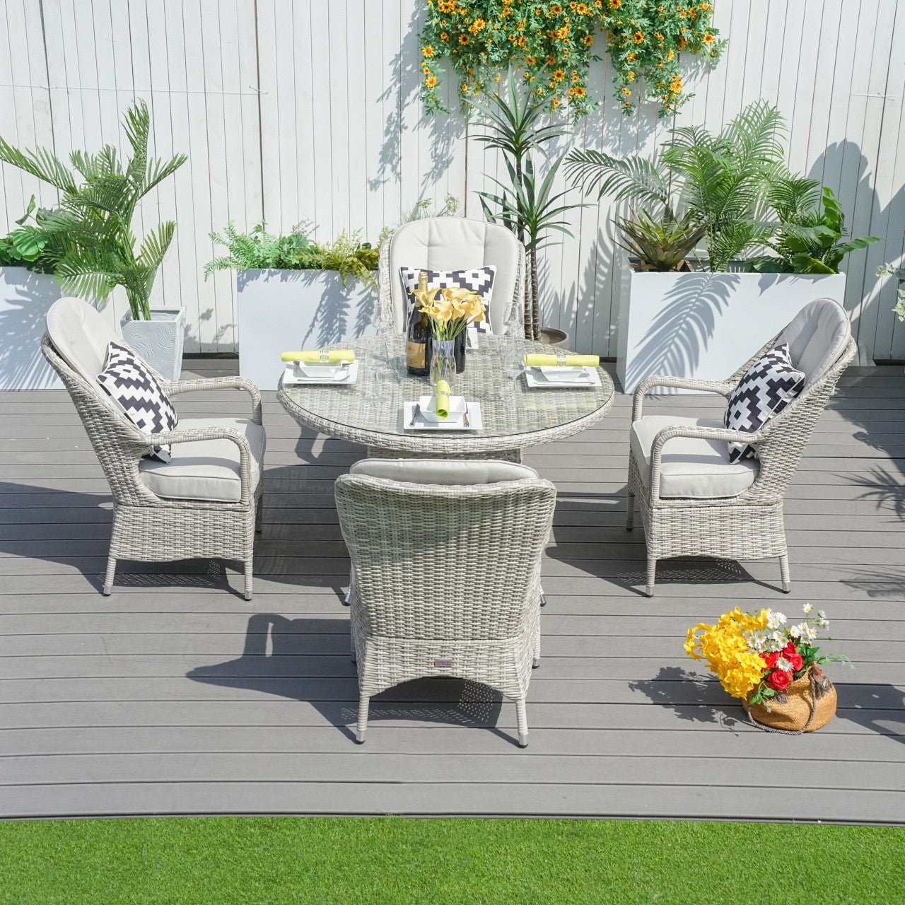 4 - Seat Round Outdoor Dining Table (PAD - 1709 - Table) - Direct Wicker