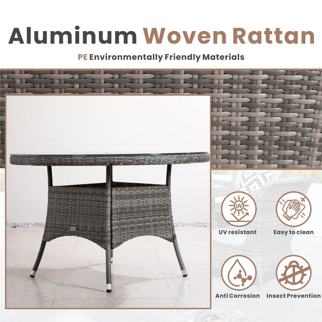 4-Seat Round Outdoor Dining Table (PAD-1709-Table) - Direct Wicker