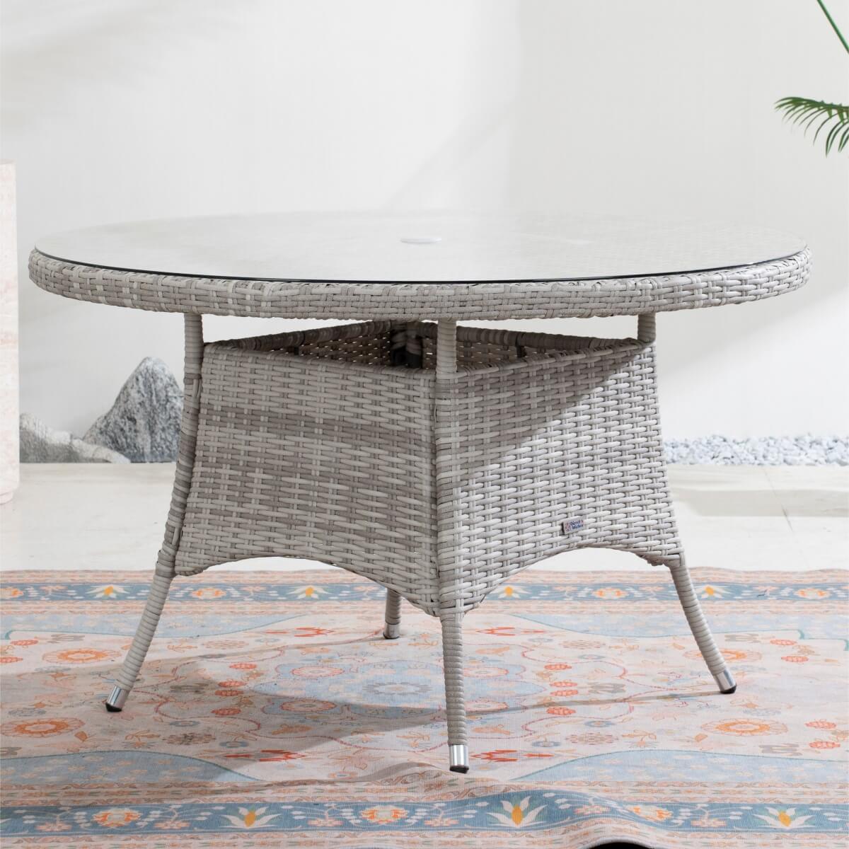 4-Seat Round Outdoor Dining Table (PAD-1709-Table) - Direct Wicker