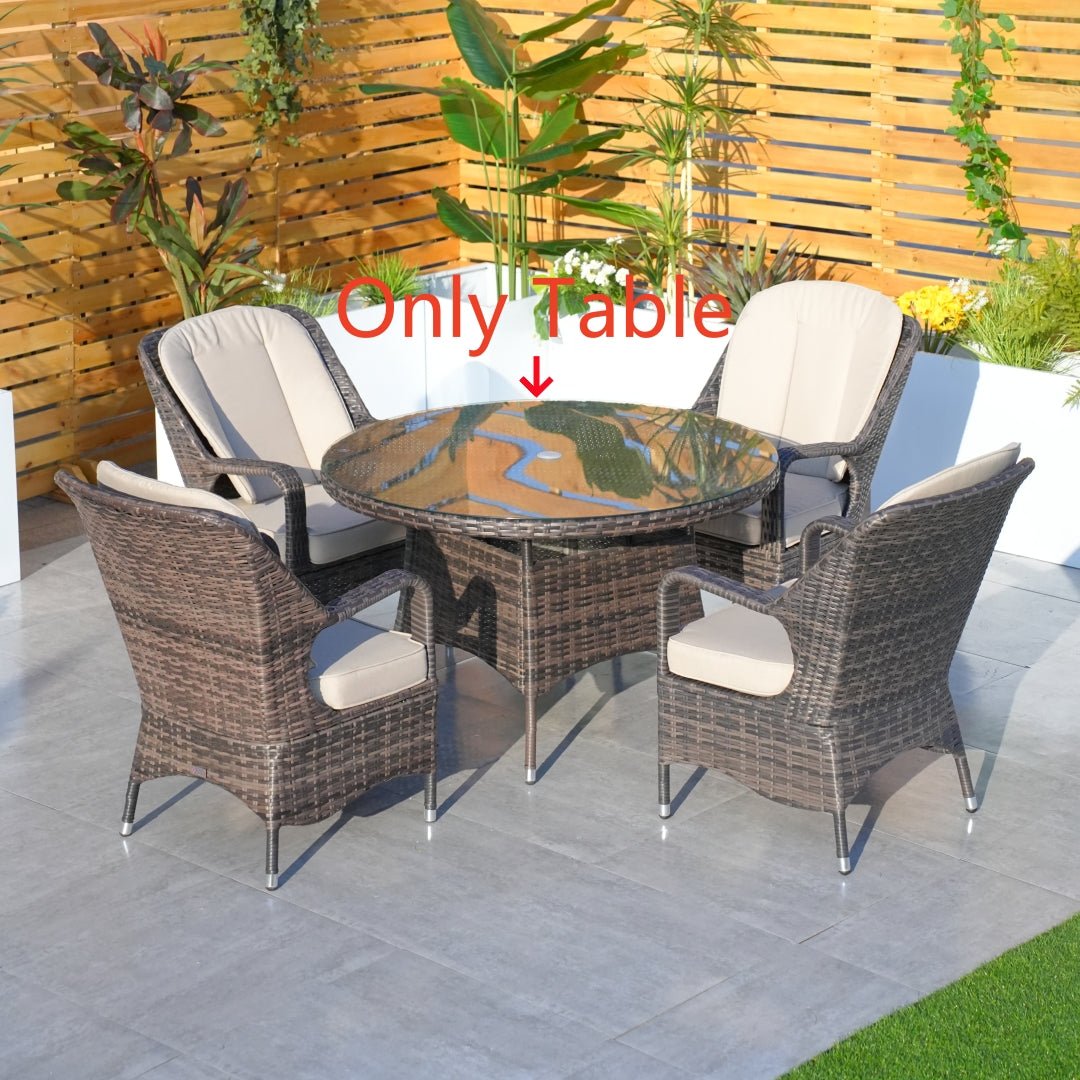 4 - Seat Round Outdoor Dining Table (PAD - 1709 - Table) - Direct Wicker