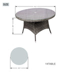 4 - Seat Round Outdoor Dining Table (PAD - 1709 - Table) - Direct Wicker
