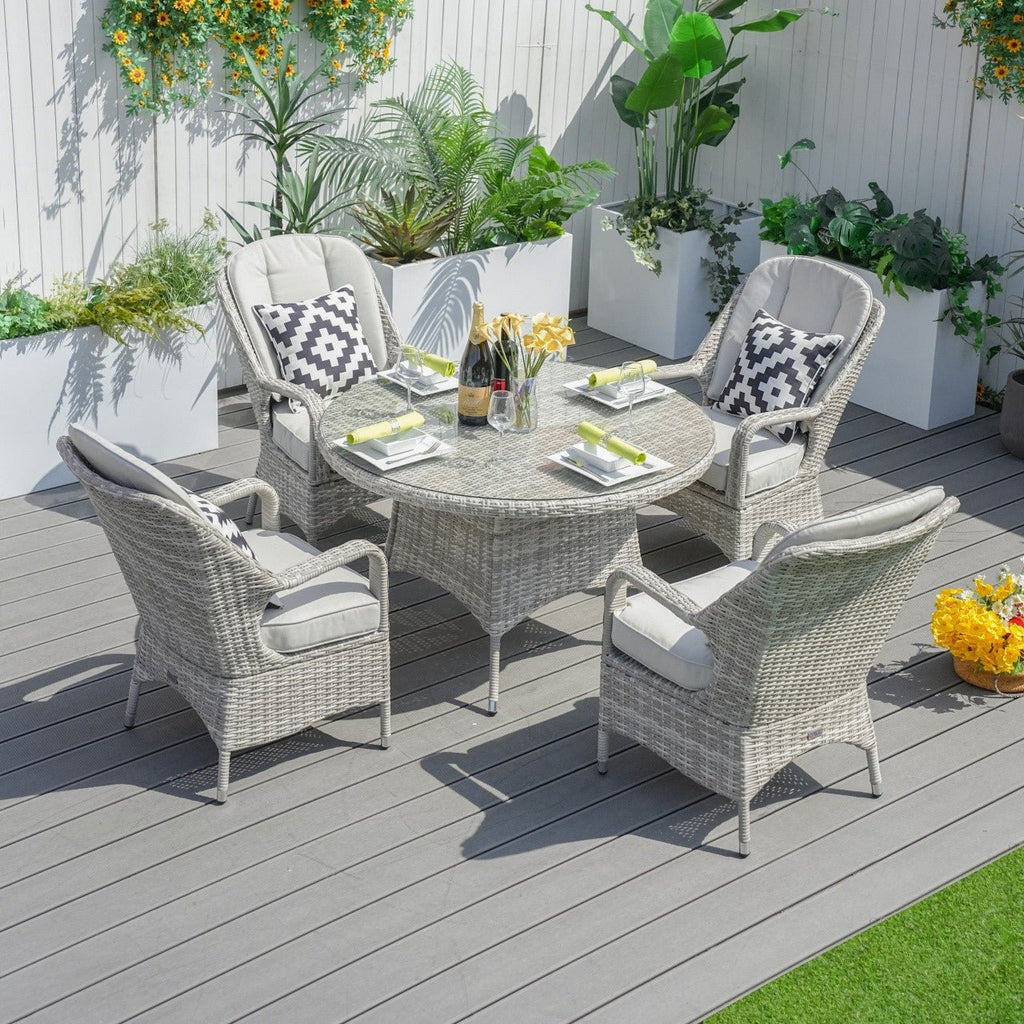 4 - Seat Round Outdoor Dining Table (PAD - 1709 - Table) - Direct Wicker