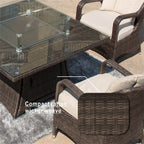 4 - Seat Square Fire Pit Table (PAG - 1104 - T) - Direct Wicker