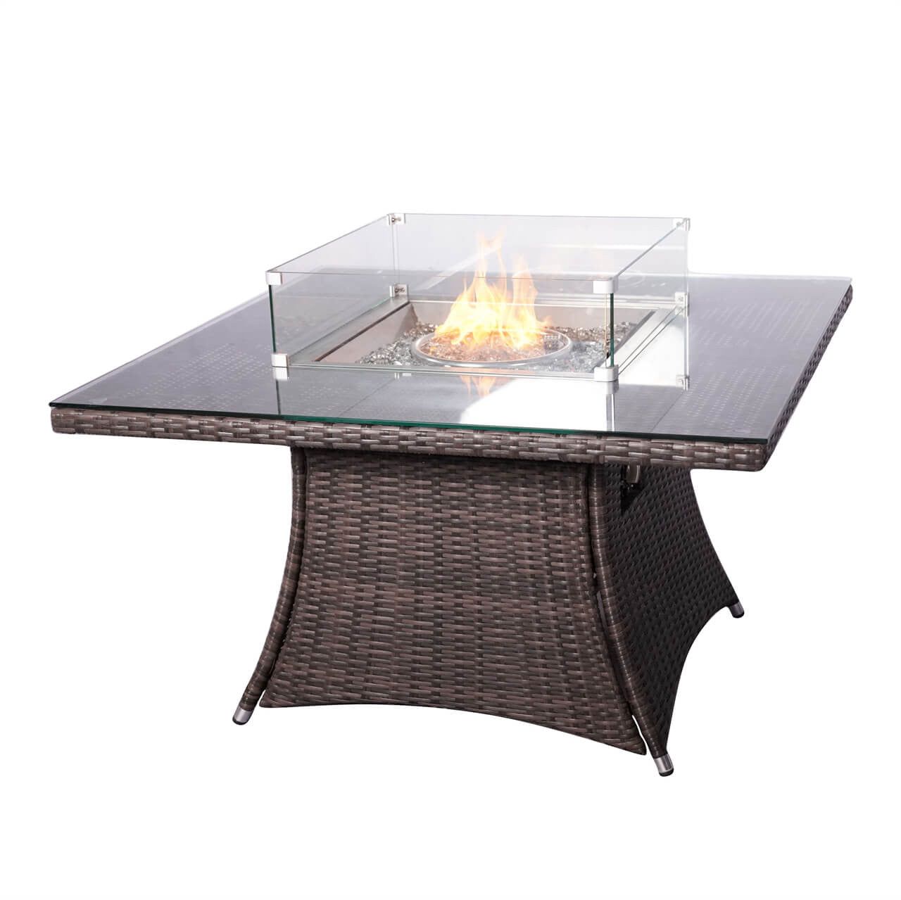 4 - Seat Square Fire Pit Table (PAG - 1104 - T) - Direct Wicker