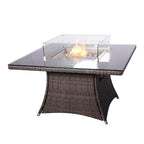 4 - Seat Square Fire Pit Table (PAG - 1104 - T) - Direct Wicker