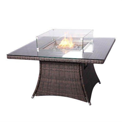 4 - Seat Square Fire Pit Table (PAG - 1104 - T) - Direct Wicker