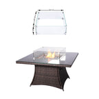 4 - Seat Square Fire Pit Table (PAG - 1104 - T) - Direct Wicker
