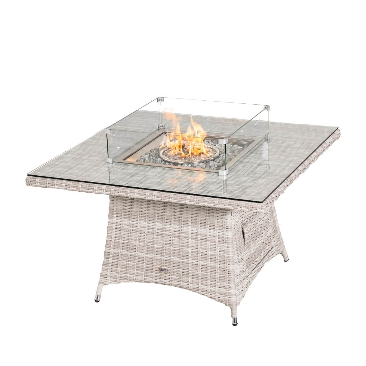 4-Seat Square Fire Pit Table (PAG-1104-T) - Direct Wicker