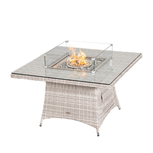 4-Seat Square Fire Pit Table (PAG-1104-T) - Direct Wicker