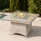4-Seat Square Fire Pit Table (PAG-1104-T) - Direct Wicker