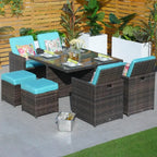 4 - Seater Outdoor Dining Set - Carmel Chairs with Cube Dining Table (PAD - 3233B) - Direct Wicker