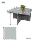 4 - Seater Outdoor Dining Set - Carmel Chairs with Cube Dining Table (PAD - 3233B) - Direct Wicker