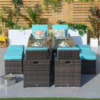 4 - Seater Outdoor Dining Set - Carmel Chairs with Cube Dining Table (PAD - 3233B) - Direct Wicker