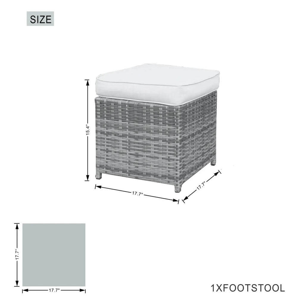 4 - Seater Outdoor Dining Set - Carmel Chairs with Cube Dining Table (PAD - 3233B) - Direct Wicker