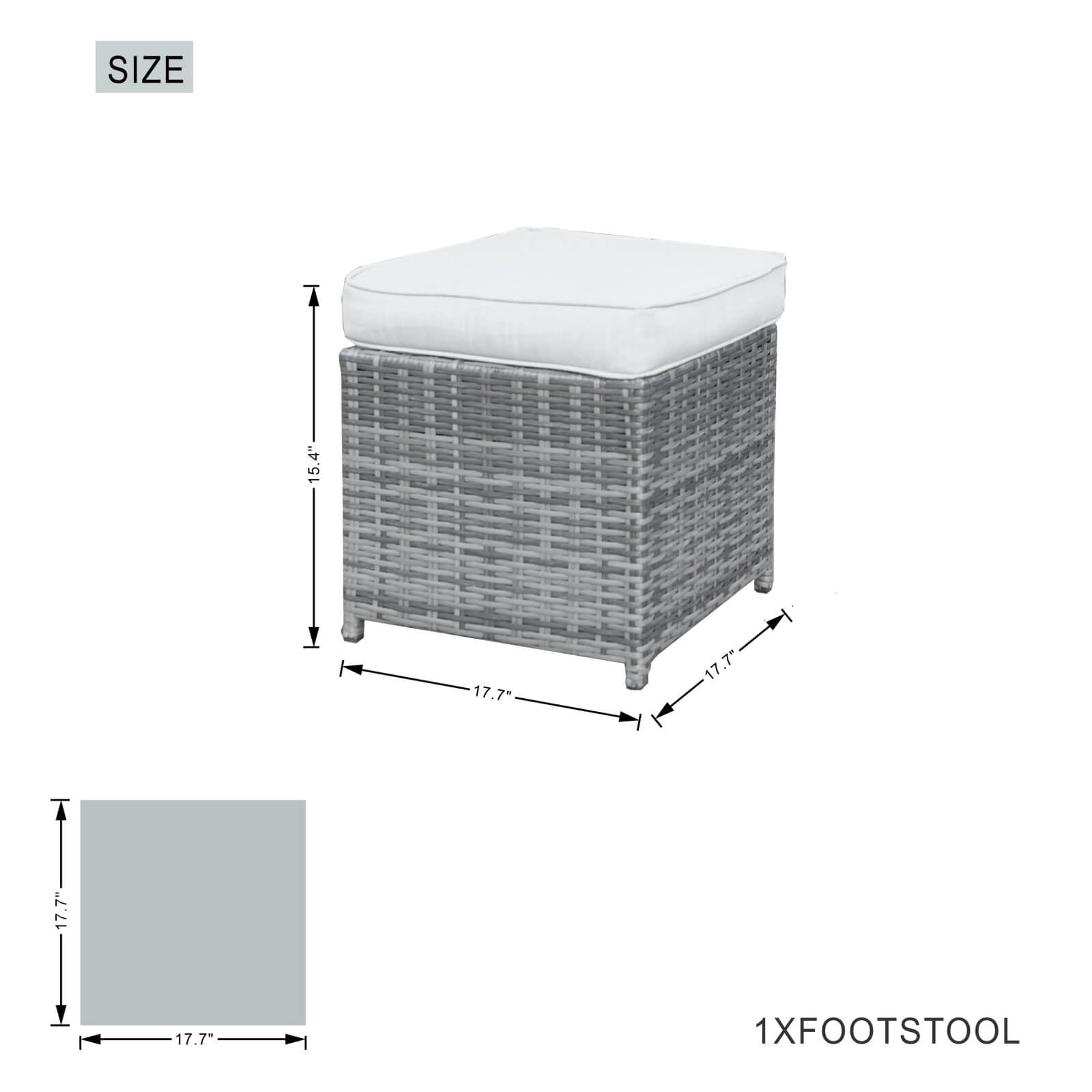 4 - Seater Outdoor Dining Set - Carmel Chairs with Cube Dining Table (PAD - 3233B) - Direct Wicker