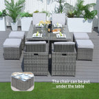 4 - Seater Outdoor Dining Set - Carmel Chairs with Cube Dining Table (PAD - 3233B) - Direct Wicker