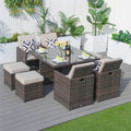 4 - Seater Outdoor Dining Set - Carmel Chairs with Cube Dining Table (PAD - 3233B) - Direct Wicker