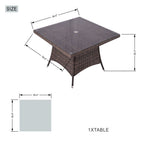4 - Seater Outdoor Dining Set – Hampton Chairs with Cube Dining Table (PAD - 1710+1122) - Direct Wicker