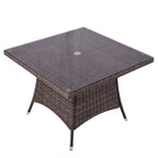 4 - Seater Outdoor Dining Set – Hampton Chairs with Cube Dining Table (PAD - 1710+1122) - Direct Wicker