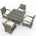 4 - Seater Outdoor Dining Set – Hampton Chairs with Cube Dining Table (PAD - 1710+1122) - Direct Wicker