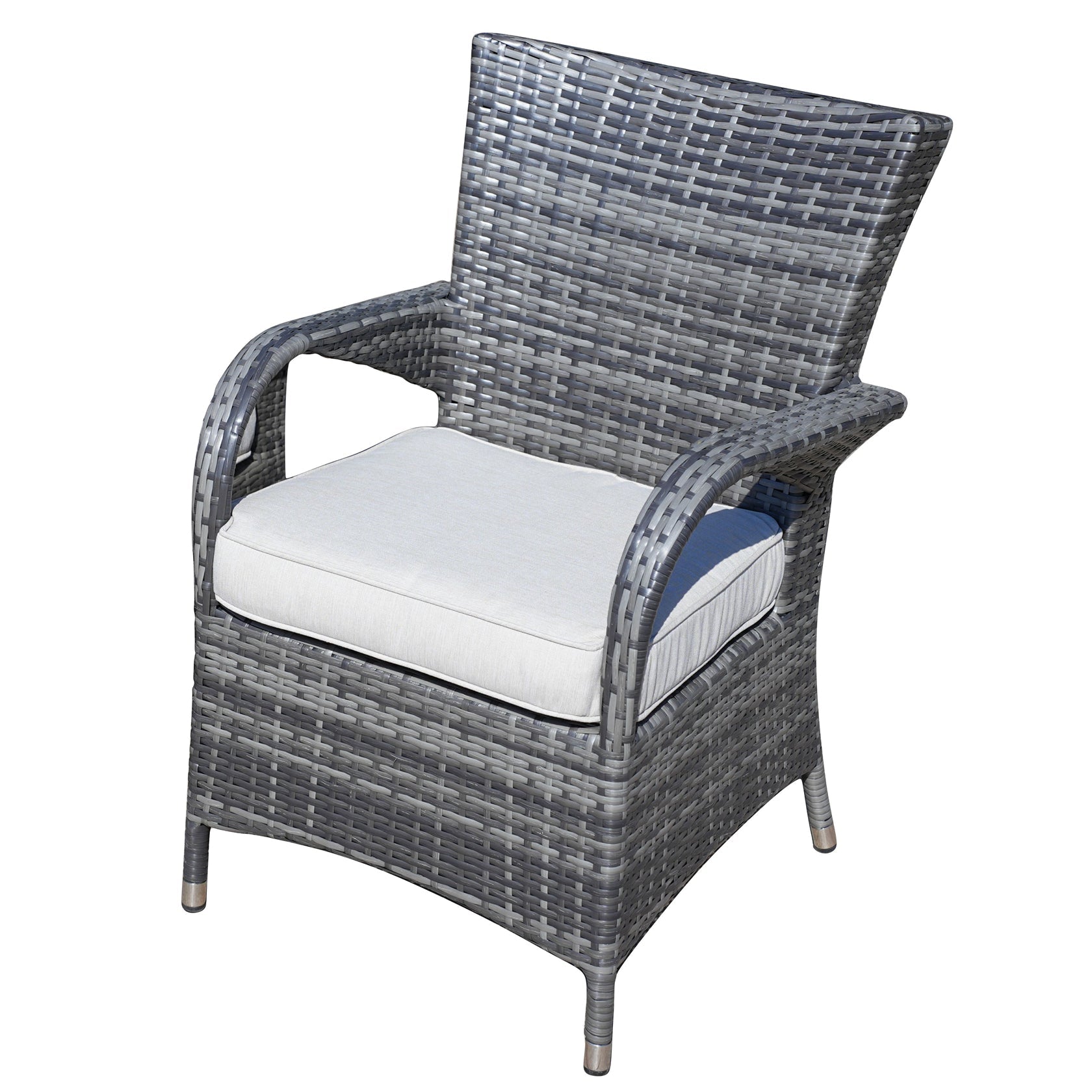 4 - Seater Outdoor Dining Set – Hampton Chairs with Round Dining Table (PAD - 1709+1122) - Direct Wicker