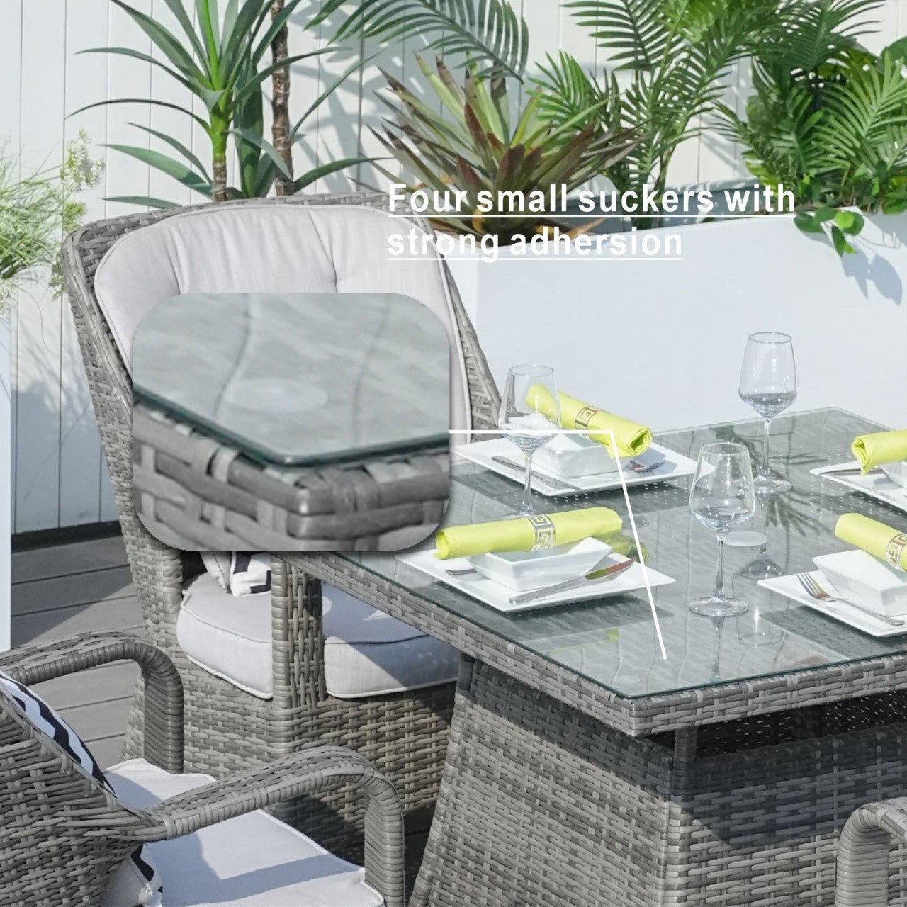 4 - Seater Outdoor Dining Set - Parma Chairs with Cube Dining Table (PAD - 1710) - Direct Wicker
