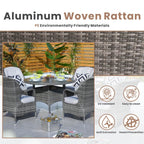 4 - Seater Outdoor Dining Set - Parma Chairs with Round Dining Table (PAD - 1709) - Direct Wicker