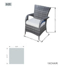 4 - Seater Outdoor Fire Pit Set - Hampton Chairs with Cube Fire Pit Table (PAG - 1104+1122) - Direct Wicker